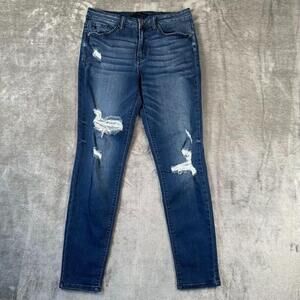 KanCan Jeans Womens 11/29 Skinny Mid Rise Distressed Estilo KC8333D Cut 3405